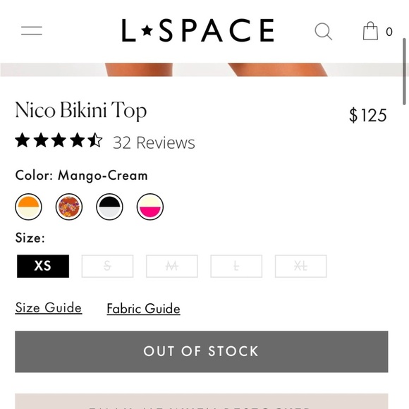 NWT l space Orange Bikini Top Size Small and Medium Available - Picture 3 of 8